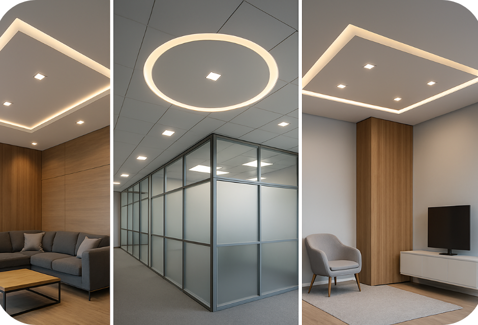 MN Forros e Divisórias - projeto de iluminação e forro